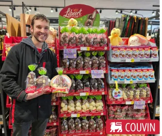 🐰🍫 PREMS SUR LES ŒUFS EN CHOCOLAT au Delhaize de Couvin ! 🥚